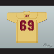 Load image into Gallery viewer, Buddy Boy 69 Heartland State University Comebacks Gold Practice Football Jersey
