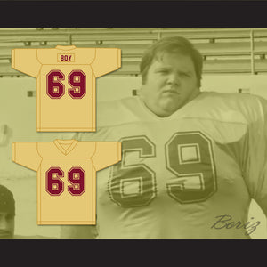 Buddy Boy 69 Heartland State University Comebacks Gold Practice Football Jersey