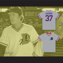 Load image into Gallery viewer, Ebby Calvin &#39;Nuke&#39; LaLoosh 37 Bull Durham Gray Baseball Jersey