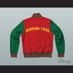 Burkina Faso Varsity Letterman Jacket-Style Sweatshirt