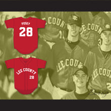 Load image into Gallery viewer, Buster Posey 28 Lee County High School Trojans Red Baseball Jersey 2