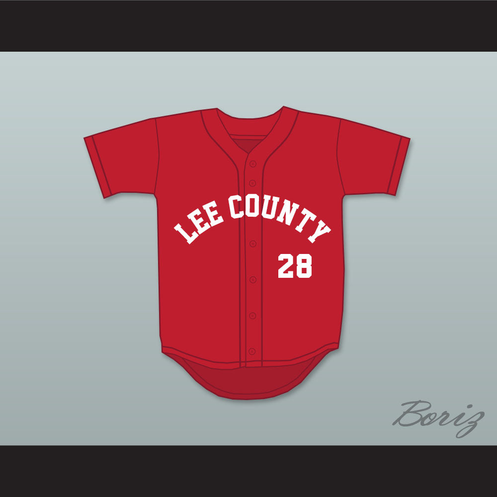 Buster Posey 28 Lee County High School Trojans Red Baseball Jersey 1
