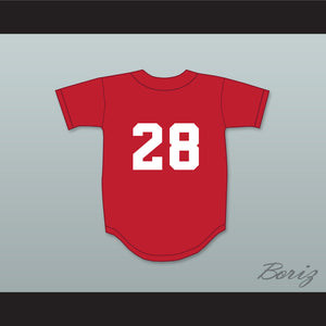 Buster Posey 28 Lee County High School Trojans Red Baseball Jersey 1