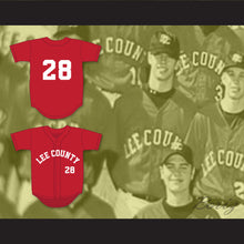 Load image into Gallery viewer, Buster Posey 28 Lee County High School Trojans Red Baseball Jersey 1
