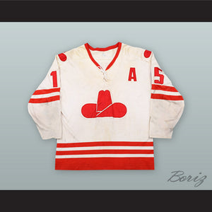 Butch Deadmarsh 15 Calgary Cowboys White Hockey Jersey