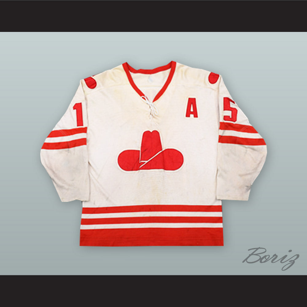 Butch Deadmarsh 15 Calgary Cowboys White Hockey Jersey