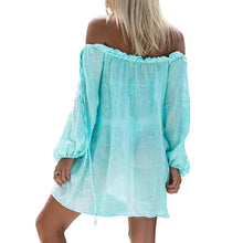 Load image into Gallery viewer, CALOFE Long Lace Sexy Beach Cover Up Swim Dress Women Beach Dress Bikini Cover Up Swimwear Women  Cover-up Bikini Swimsuit Cover
