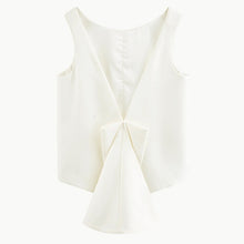 Load image into Gallery viewer, CHICEVER Korean Lace Up Bowknot Women's Vest O Neck Tank Sleeveless Backless Large Size Loose Female Vests 2020 Fashion New