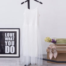 Load image into Gallery viewer, CHICEVER Sexy Spaghetti Strap Dress For Women Sleeveless Patchwork Mesh Loose Ladies Party Dresses Female Clothes Fashion New