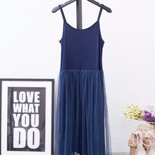 Load image into Gallery viewer, CHICEVER Sexy Spaghetti Strap Dress For Women Sleeveless Patchwork Mesh Loose Ladies Party Dresses Female Clothes Fashion New