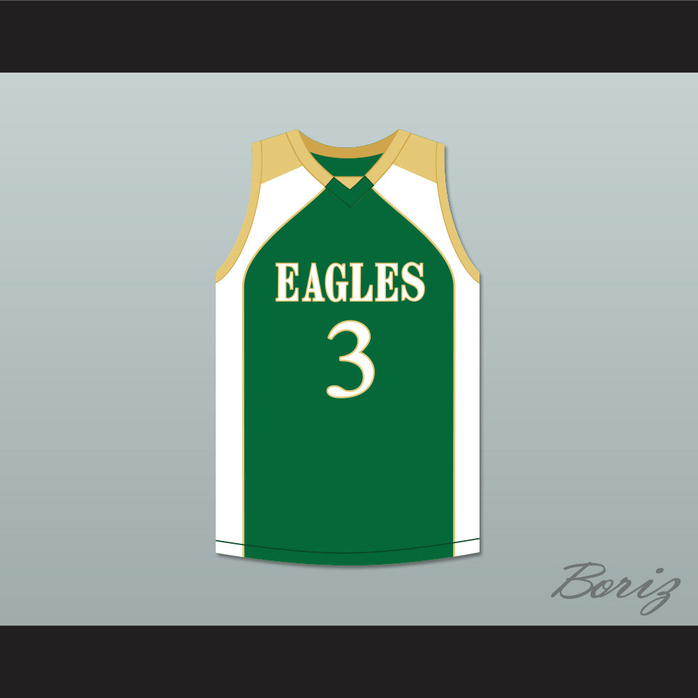 CJ McCollum 3 GlenOak High School Golden Eagles Green Basketball Jersey 2