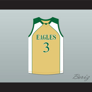 CJ McCollum 3 GlenOak High School Golden Eagles Gold Basketball Jersey 2