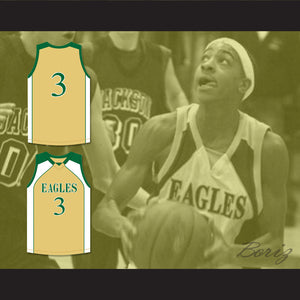 CJ McCollum 3 GlenOak High School Golden Eagles Gold Basketball Jersey 2