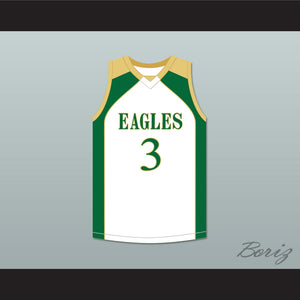 CJ McCollum 3 GlenOak High School Golden Eagles White Basketball Jersey 2