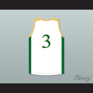 CJ McCollum 3 GlenOak High School Golden Eagles White Basketball Jersey 2