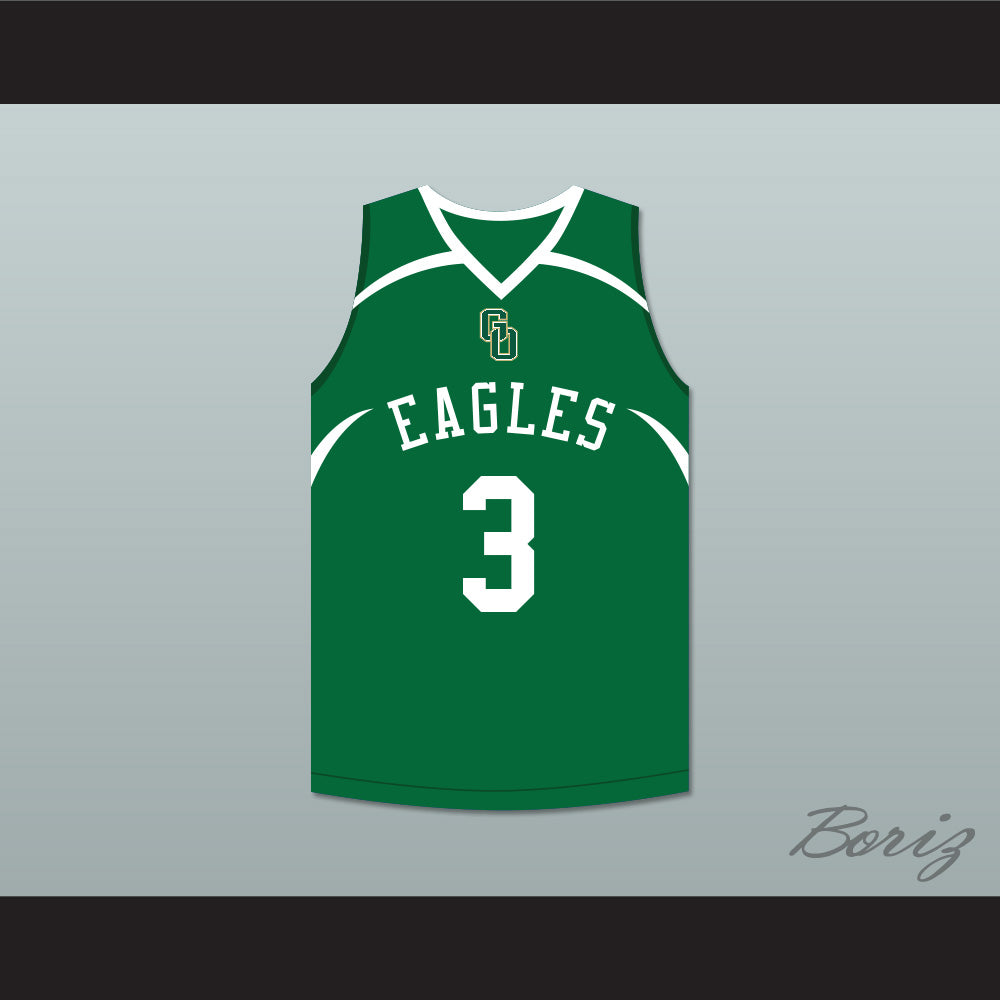 CJ McCollum 3 GlenOak High School Golden Eagles Green Basketball Jersey