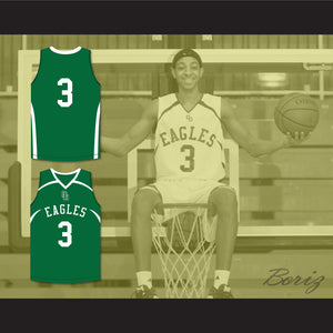CJ McCollum 3 GlenOak High School Golden Eagles Green Basketball Jersey