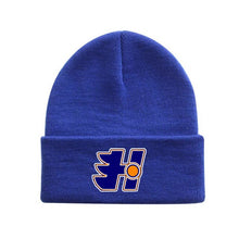 Load image into Gallery viewer, COLDOUTDOOR Winter knitted hockey fans hat with an embroidery logo blue and black