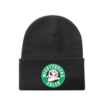 Load image into Gallery viewer, COLDOUTDOOR Winter knitted hockey fans hat with an embroidery logo blue and black