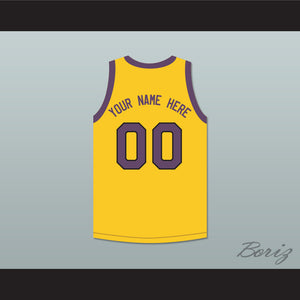 Cole Brown Your Name Here 00 Yellow Basketball Jersey Martin