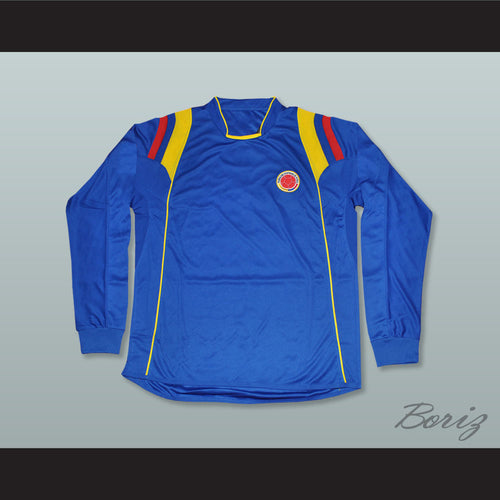 Pablo Escobar 2 Colombia Blue Long Sleeve Football Soccer Jersey
