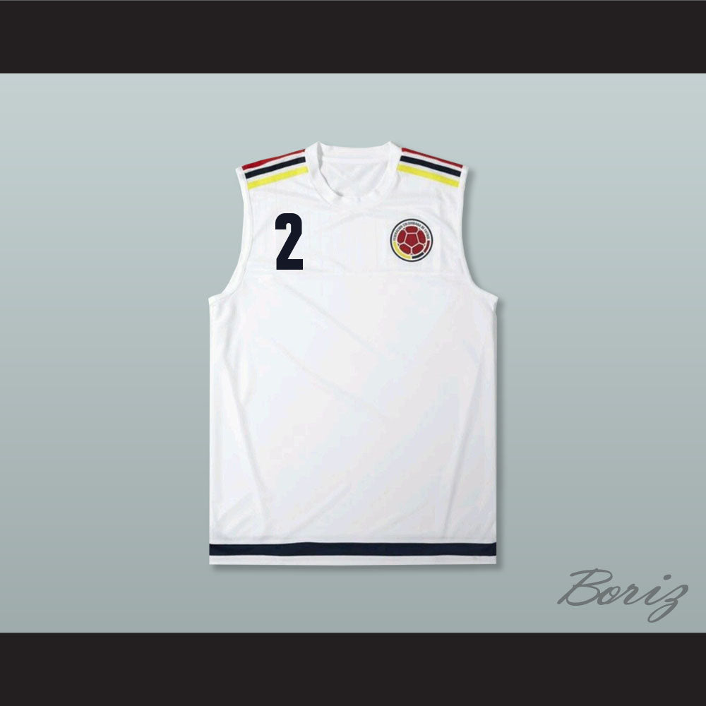 Pablo Escobar 2 Colombia White Football Soccer Jersey
