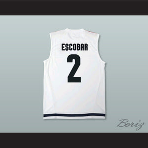 Pablo Escobar 2 Colombia White Football Soccer Jersey