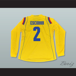 Pablo Escobar 2 Colombia Home Long Sleeve Football Soccer Jersey