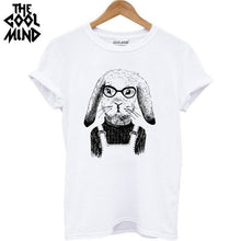 Load image into Gallery viewer, COOLMIND WQ0101B  cotton casual short sleeve women T shirt casual loose o-neck lovely panda printed women T-shirt