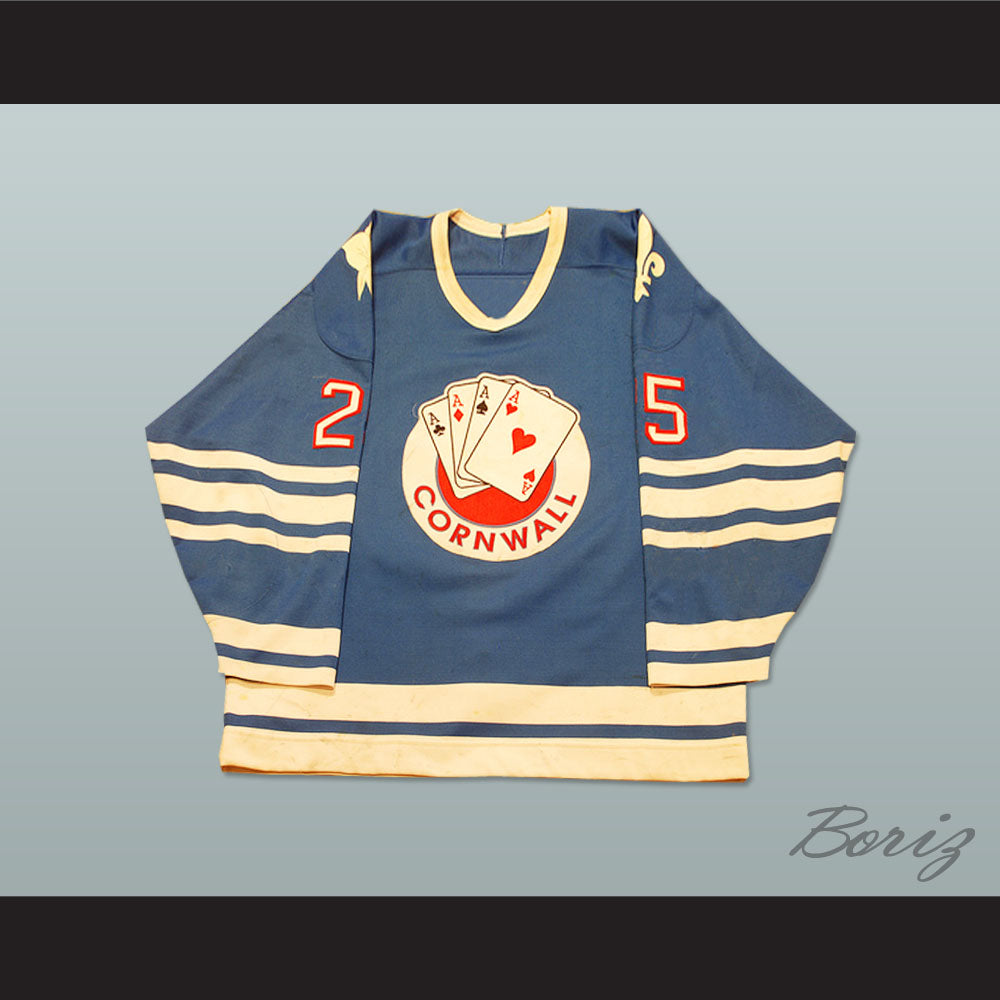 Rene Corbet 25 Cornwall Aces Blue Hockey Jersey