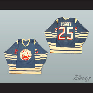 Rene Corbet 25 Cornwall Aces Blue Hockey Jersey