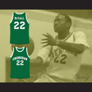 Quincy McCall 22 Crenshaw High School Green Basketball Jersey