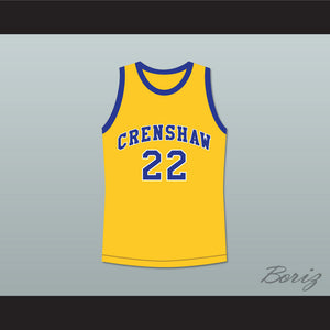 Quincy McCall 22 Crenshaw High School Yellow Basketball Jersey