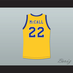 Quincy McCall 22 Crenshaw High School Yellow Basketball Jersey