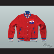 Load image into Gallery viewer, Croatia Varsity Letterman Jacket-Style Sweatshirt