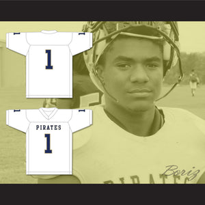 Calvin Jackson 1 Independence Community College Pirates White Football Jersey