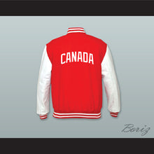Load image into Gallery viewer, Canada Red Wool and White Lab Leather Varsity Letterman Jacket