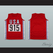 Load image into Gallery viewer, Carl Lewis 915 Team USA Red Track and Field Basketball Jersey