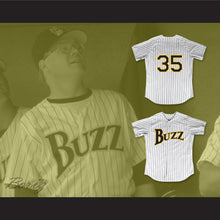 Load image into Gallery viewer, Carlton &#39;Doc&#39; Windgate 35 Buzz White Pinstriped Baseball Jersey Major League: Back to the Minors
