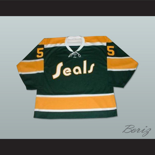 Carol Vadnais 5 California Golden Seals Tie Down Hockey Jersey
