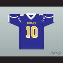 Load image into Gallery viewer, Carson Strong 10 Will C. Wood High School Wildcats Blue Football Jersey 2