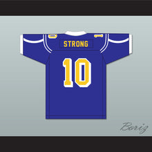 Load image into Gallery viewer, Carson Strong 10 Will C. Wood High School Wildcats Blue Football Jersey 2