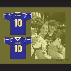 Carson Strong 10 Will C. Wood High School Wildcats Blue Football Jersey 2