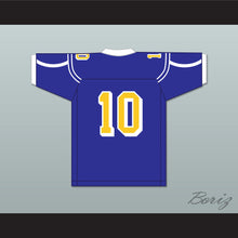 Load image into Gallery viewer, Carson Strong 10 Will C. Wood High School Wildcats Blue Football Jersey 1