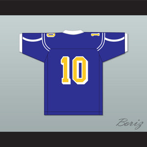 Carson Strong 10 Will C. Wood High School Wildcats Blue Football Jersey 1