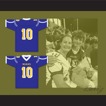 Load image into Gallery viewer, Carson Strong 10 Will C. Wood High School Wildcats Blue Football Jersey 1
