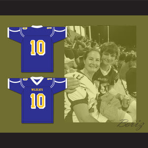Carson Strong 10 Will C. Wood High School Wildcats Blue Football Jersey 1