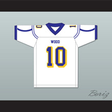 Load image into Gallery viewer, Carson Strong 10 Will C. Wood High School Wildcats White Football Jersey 2
