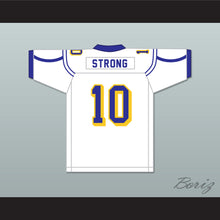 Load image into Gallery viewer, Carson Strong 10 Will C. Wood High School Wildcats White Football Jersey 2