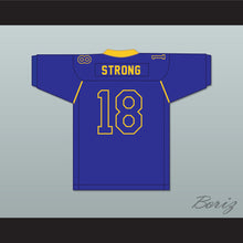 Load image into Gallery viewer, Carson Strong 18 Will C. Wood High School Wildcats Blue Football Jersey 2